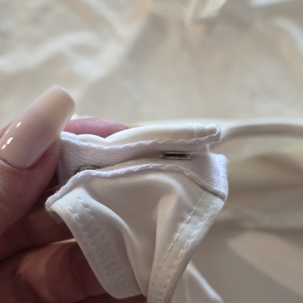Fashion Nova White Lace-Up V-Neck Bodysuit - Picture 11 of 15